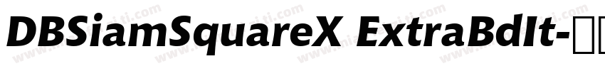 DBSiamSquareX ExtraBdIt字体转换